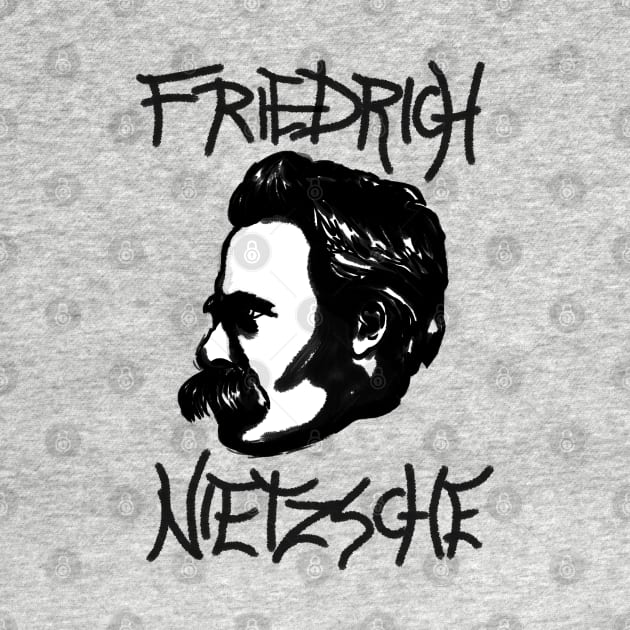 Friedrich Nietzsche ink by HelenaCooper